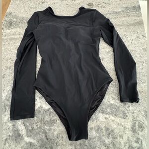 Old Navy Black Long Sleeve Scoop-Neck Bodysuit